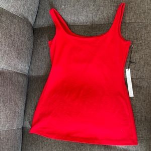 Susana Monaco wide strap tank in perfect red size M